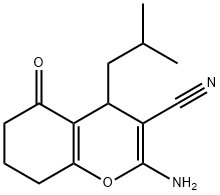 2-amino-4-isobutyl-5-oxo-5,6,7,8-tetrahydro-4H-chromene-3-carbonitrile Structure