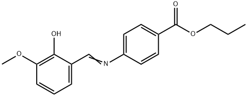 propyl 4-[(2-hydroxy-3-methoxybenzylidene)amino]benzoate Structure