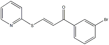 1-(3-bromophenyl)-3-(2-pyridinylsulfanyl)-2-propen-1-one 구조식 이미지