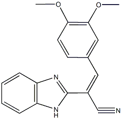 2-(1H-benzimidazol-2-yl)-3-(3,4-dimethoxyphenyl)acrylonitrile 구조식 이미지