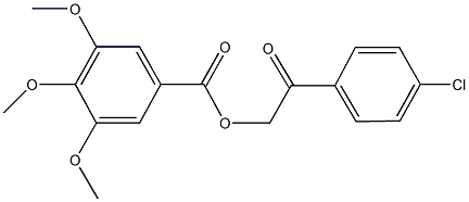 2-(4-chlorophenyl)-2-oxoethyl 3,4,5-trimethoxybenzoate 구조식 이미지