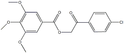 2-(4-chlorophenyl)-2-oxoethyl 3,4,5-trimethoxybenzoate Structure