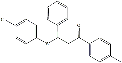 3-[(4-chlorophenyl)sulfanyl]-1-(4-methylphenyl)-3-phenyl-1-propanone Structure