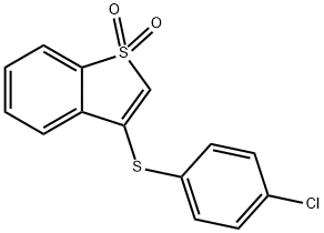 3-[(4-chlorophenyl)sulfanyl]-1-benzothiophene 1,1-dioxide Structure