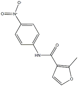 N-{4-nitrophenyl}-2-methyl-3-furamide 구조식 이미지