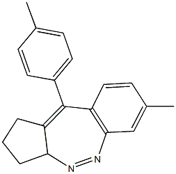 7-methyl-10-(4-methylphenyl)-1,2,3,3a-tetrahydrocyclopenta[c][1,2]benzodiazepine 구조식 이미지