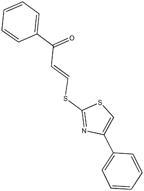 1-phenyl-3-[(4-phenyl-1,3-thiazol-2-yl)sulfanyl]-2-propen-1-one Structure