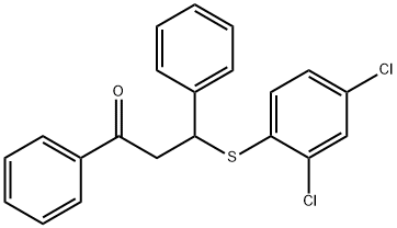 3-[(2,4-dichlorophenyl)sulfanyl]-1,3-diphenyl-1-propanone 구조식 이미지