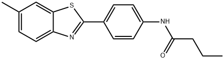 N-[4-(6-methyl-1,3-benzothiazol-2-yl)phenyl]butanamide Structure