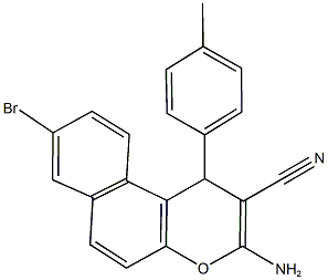 3-amino-8-bromo-1-(4-methylphenyl)-1H-benzo[f]chromene-2-carbonitrile 구조식 이미지