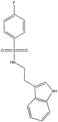 4-fluoro-N-[2-(1H-indol-3-yl)ethyl]benzenesulfonamide 구조식 이미지