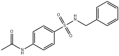 N-{4-[(benzylamino)sulfonyl]phenyl}acetamide 구조식 이미지