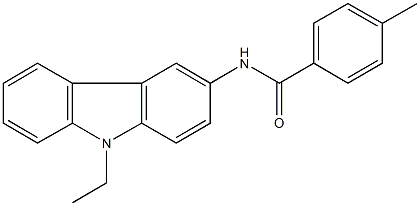 N-(9-ethyl-9H-carbazol-3-yl)-4-methylbenzamide 구조식 이미지