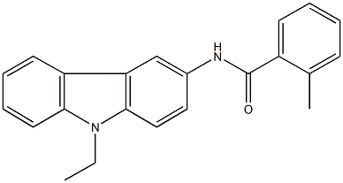 N-(9-ethyl-9H-carbazol-3-yl)-2-methylbenzamide 구조식 이미지