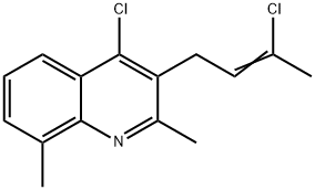 4-chloro-3-(3-chloro-2-butenyl)-2,8-dimethylquinoline Structure