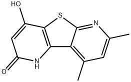7,9-dimethylpyrido[2',3':4,5]thieno[2,3-b]pyridine-2,4-diol 구조식 이미지