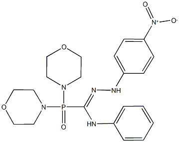 N'-{4-nitrophenyl}[di(4-morpholinyl)]-N-phenylphosphinecarbohydrazonamide oxide Structure