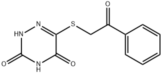 6-[(2-oxo-2-phenylethyl)sulfanyl]-1,2,4-triazine-3,5(2H,4H)-dione 구조식 이미지