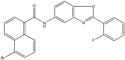 5-bromo-N-[2-(2-fluorophenyl)-1,3-benzoxazol-5-yl]-1-naphthamide Structure