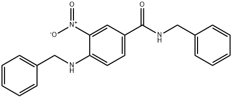 N-benzyl-4-(benzylamino)-3-nitrobenzamide 구조식 이미지