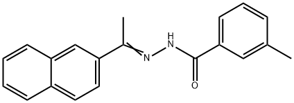 3-methyl-N'-[1-(2-naphthyl)ethylidene]benzohydrazide Structure