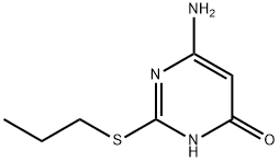 6-amino-2-(propylsulfanyl)-4-pyrimidinol 구조식 이미지