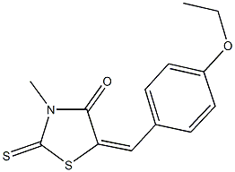 5-(4-ethoxybenzylidene)-3-methyl-2-thioxo-1,3-thiazolidin-4-one 구조식 이미지