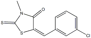 5-(3-chlorobenzylidene)-3-methyl-2-thioxo-1,3-thiazolidin-4-one Structure