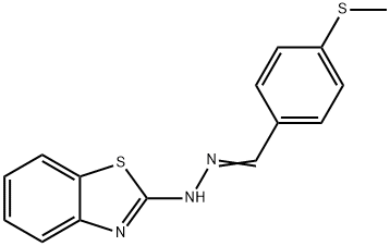 4-(methylsulfanyl)benzaldehyde 1,3-benzothiazol-2-ylhydrazone Structure