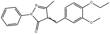 4-(4-ethoxy-3-methoxybenzylidene)-5-methyl-2-phenyl-2,4-dihydro-3H-pyrazol-3-one 구조식 이미지