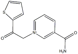 3-(aminocarbonyl)-1-[2-oxo-2-(2-thienyl)ethyl]pyridinium 구조식 이미지