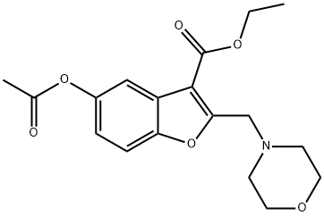 ethyl 5-(acetyloxy)-2-(morpholin-4-ylmethyl)-1-benzofuran-3-carboxylate Structure