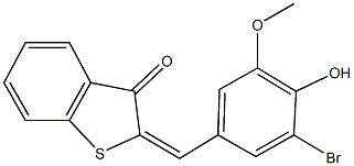 2-(3-bromo-4-hydroxy-5-methoxybenzylidene)-1-benzothiophen-3(2H)-one Structure