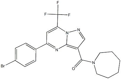 3-(1-azepanylcarbonyl)-5-(4-bromophenyl)-7-(trifluoromethyl)pyrazolo[1,5-a]pyrimidine Structure