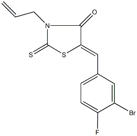 3-allyl-5-(3-bromo-4-fluorobenzylidene)-2-thioxo-1,3-thiazolidin-4-one Structure