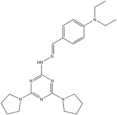 4-(diethylamino)benzaldehyde [4,6-di(1-pyrrolidinyl)-1,3,5-triazin-2-yl]hydrazone 구조식 이미지