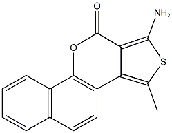 1-amino-3-methyl-11H-benzo[h]thieno[3,4-c]chromen-11-one Structure