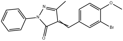 4-(3-bromo-4-methoxybenzylidene)-5-methyl-2-phenyl-2,4-dihydro-3H-pyrazol-3-one 구조식 이미지