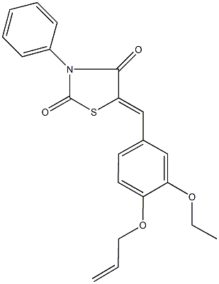 5-[4-(allyloxy)-3-ethoxybenzylidene]-3-phenyl-1,3-thiazolidine-2,4-dione 구조식 이미지