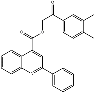 2-(3,4-dimethylphenyl)-2-oxoethyl 2-phenyl-4-quinolinecarboxylate 구조식 이미지