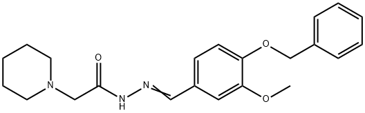 N'-[4-(benzyloxy)-3-methoxybenzylidene]-2-(1-piperidinyl)acetohydrazide Structure