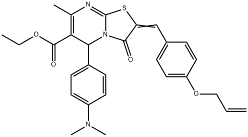 ethyl 2-[4-(allyloxy)benzylidene]-5-[4-(dimethylamino)phenyl]-7-methyl-3-oxo-2,3-dihydro-5H-[1,3]thiazolo[3,2-a]pyrimidine-6-carboxylate Structure