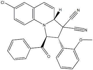 1-benzoyl-7-chloro-2-(2-methoxyphenyl)-1,2-dihydropyrrolo[1,2-a]quinoline-3,3(3aH)-dicarbonitrile Structure