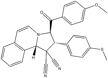 3-(4-methoxybenzoyl)-2-[4-(methylsulfanyl)phenyl]-2,3-dihydropyrrolo[2,1-a]isoquinoline-1,1(10bH)-dicarbonitrile 구조식 이미지