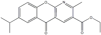 ethyl 7-isopropyl-2-methyl-5-oxo-5H-chromeno[2,3-b]pyridine-3-carboxylate 구조식 이미지