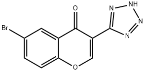 6-bromo-3-(1H-tetraazol-5-yl)-4H-chromen-4-one Structure