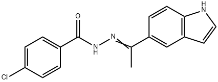 4-chloro-N'-[1-(1H-indol-5-yl)ethylidene]benzohydrazide Structure