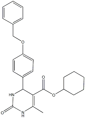 cyclohexyl 4-[4-(benzyloxy)phenyl]-6-methyl-2-oxo-1,2,3,4-tetrahydro-5-pyrimidinecarboxylate Structure