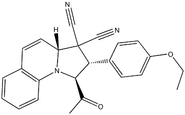 1-acetyl-2-(4-ethoxyphenyl)-1,2-dihydropyrrolo[1,2-a]quinoline-3,3(3aH)-dicarbonitrile 구조식 이미지