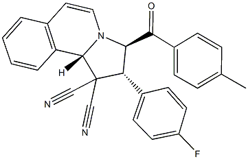 2-(4-fluorophenyl)-3-(4-methylbenzoyl)-2,3-dihydropyrrolo[2,1-a]isoquinoline-1,1(10bH)-dicarbonitrile Structure